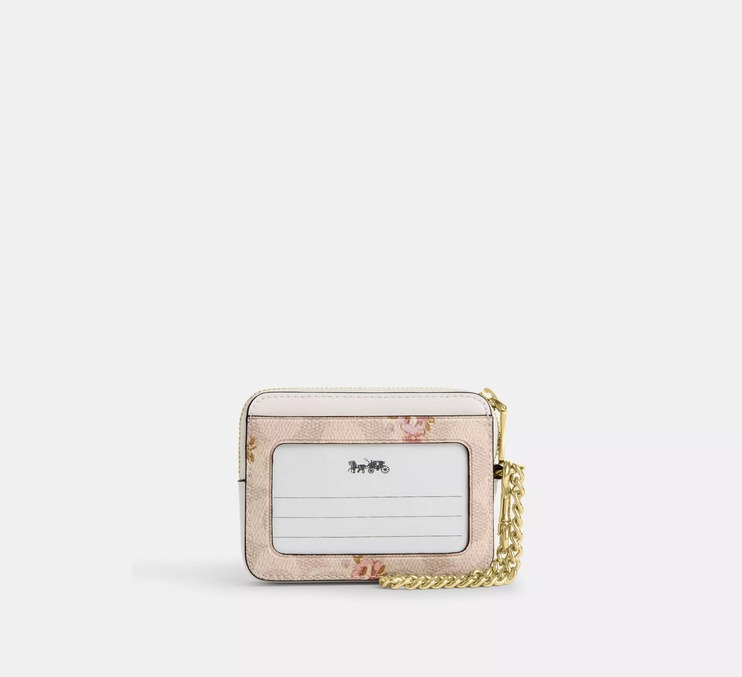 Zip Card Case In Signature Canvas With Floral Print