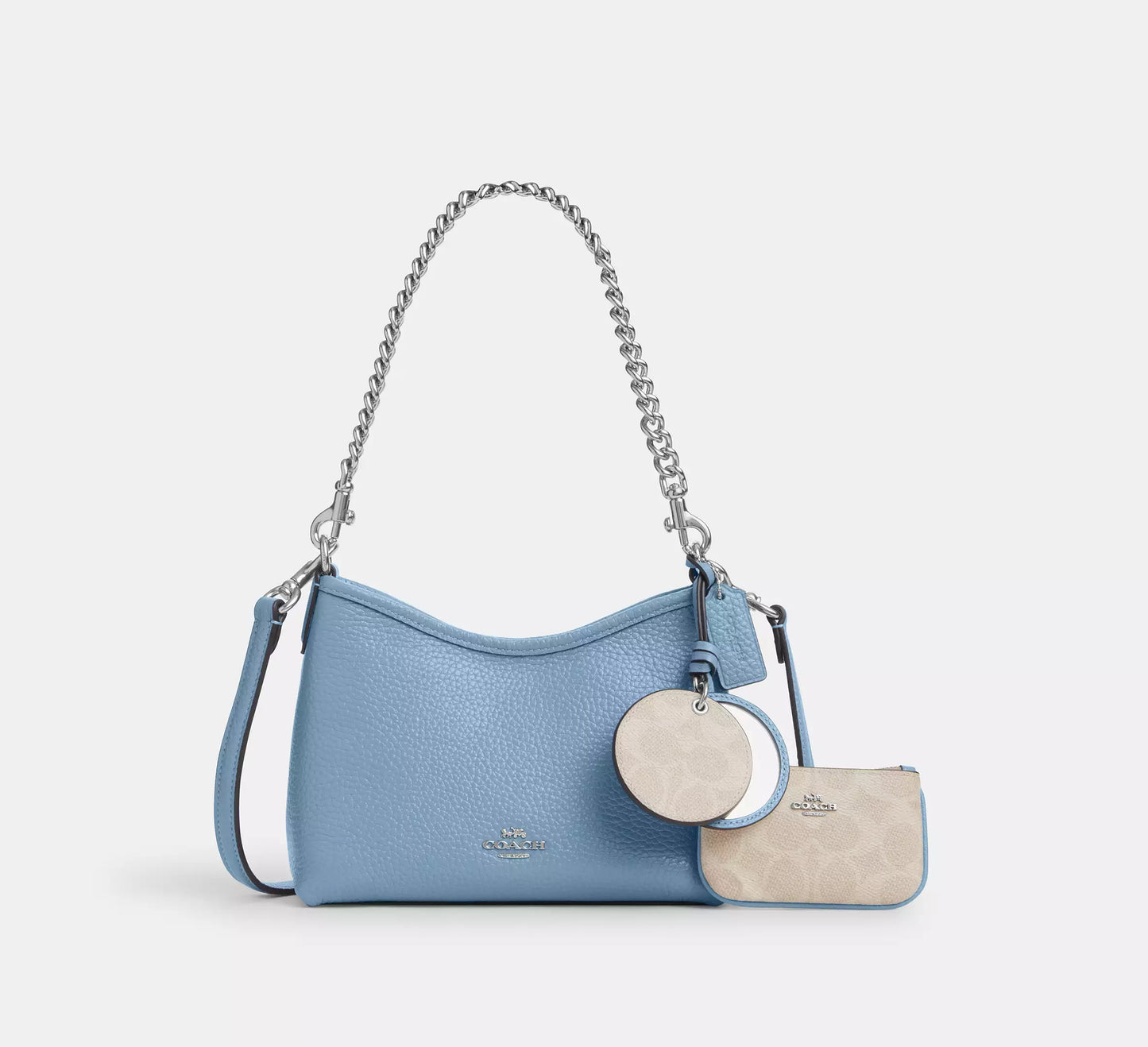 Laurel Small Shoulder Bag With Mirror Charm And Pouch