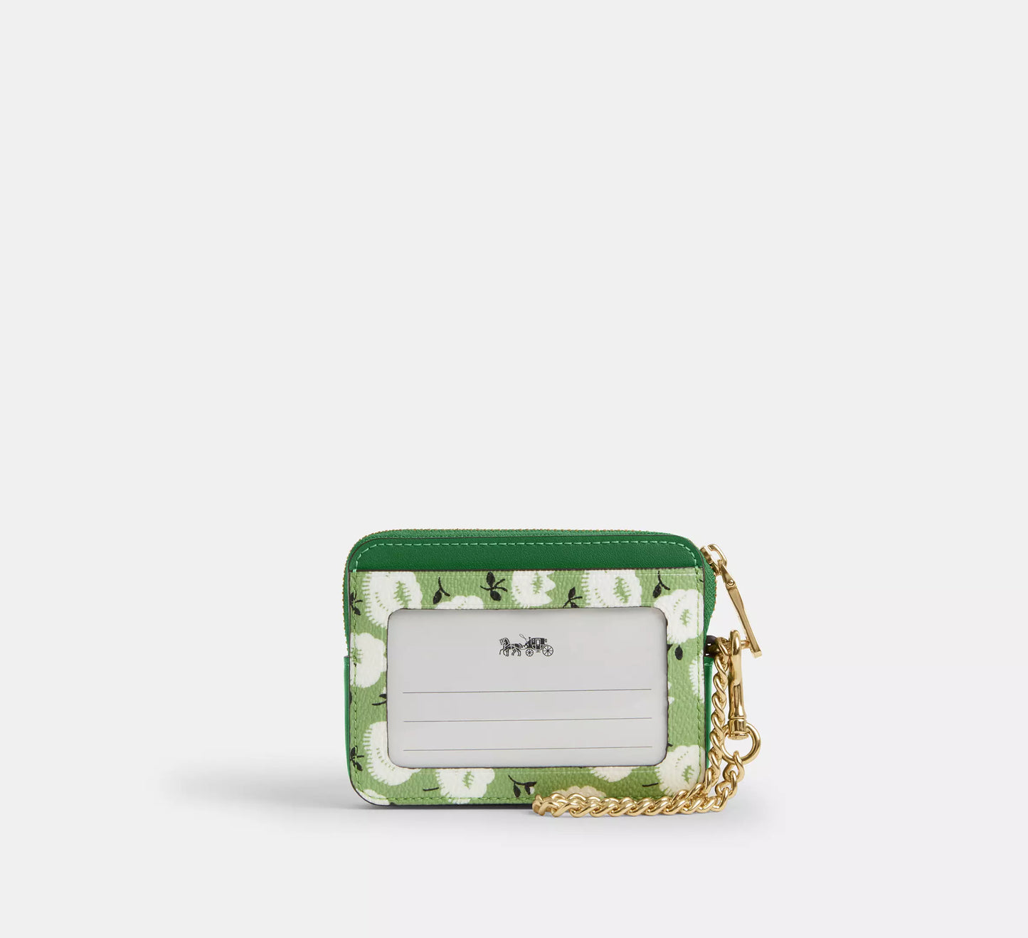 Zip Card Case With Floral Print