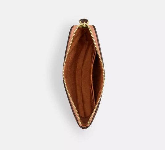 Corner Zip Wristlet With Shell Print