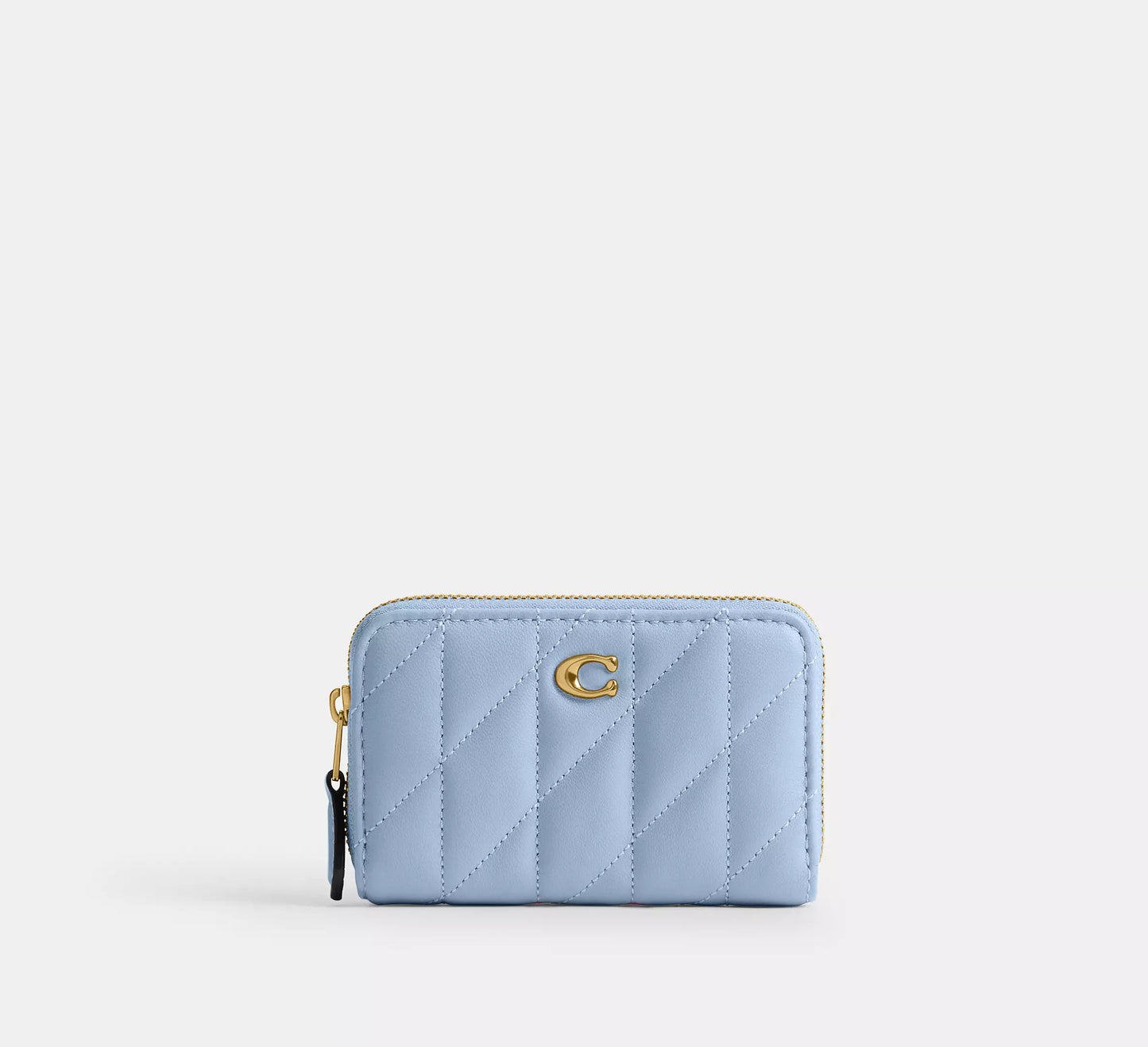 Small Zip Around Card Case With Pillow Quilting