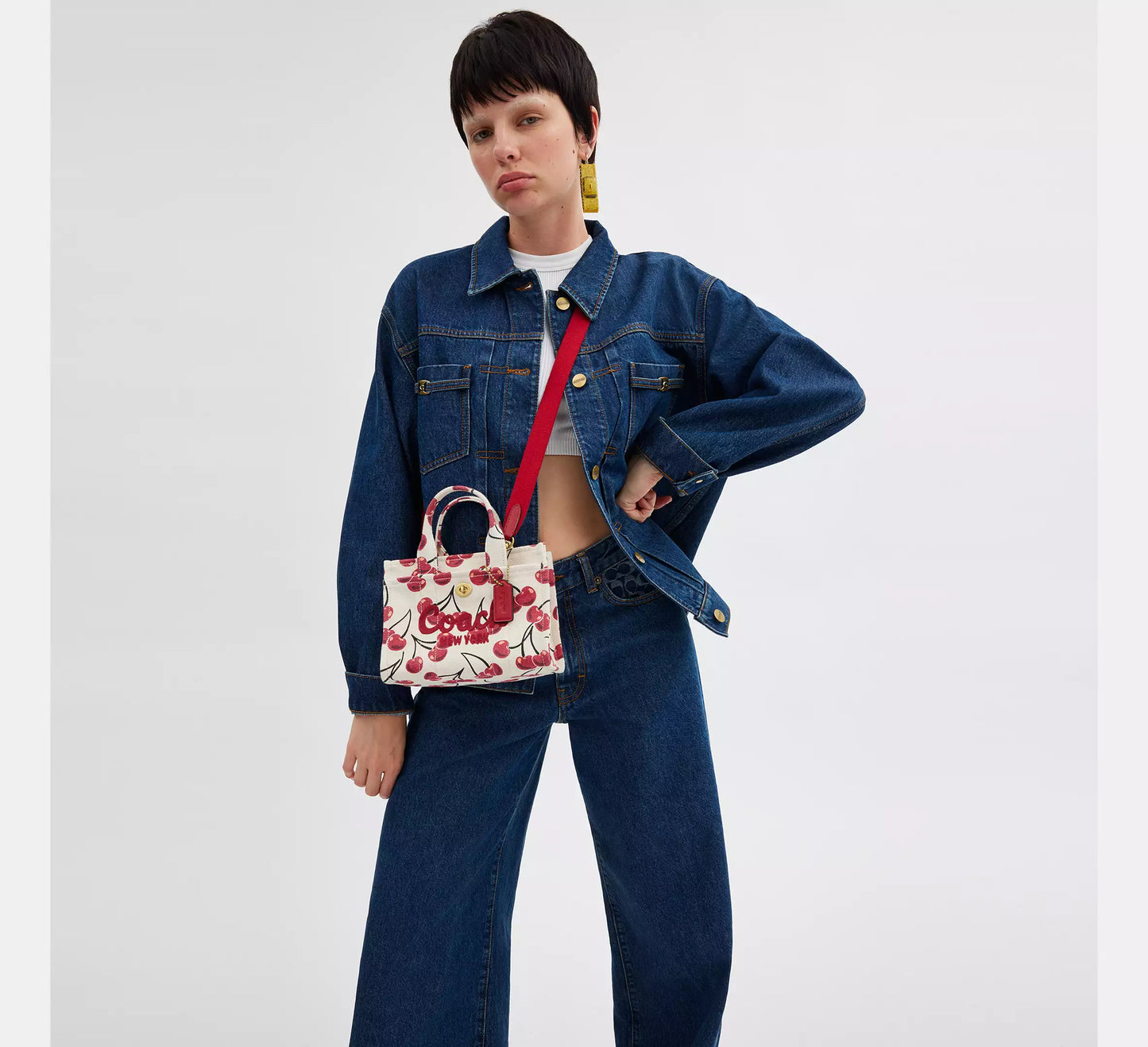 Cargo Tote Bag 20 With Cherry Print