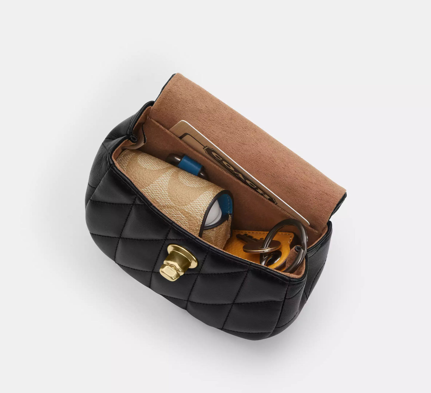 Turnlock Card Case In Blocked Signature Canvas