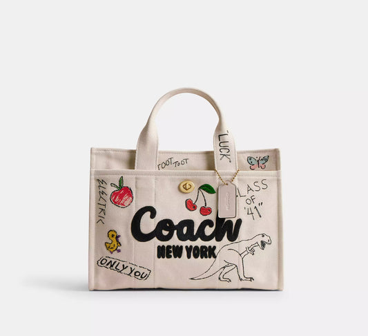 Cargo Tote Bag With Sketch Print