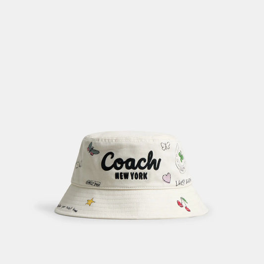 Bucket Hat With Sketch Print