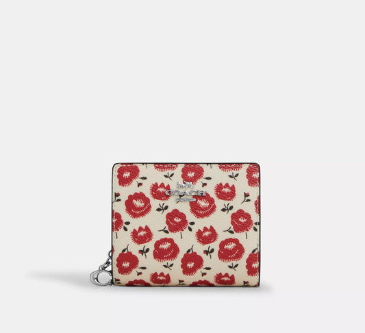 Snap Wallet With Floral Print