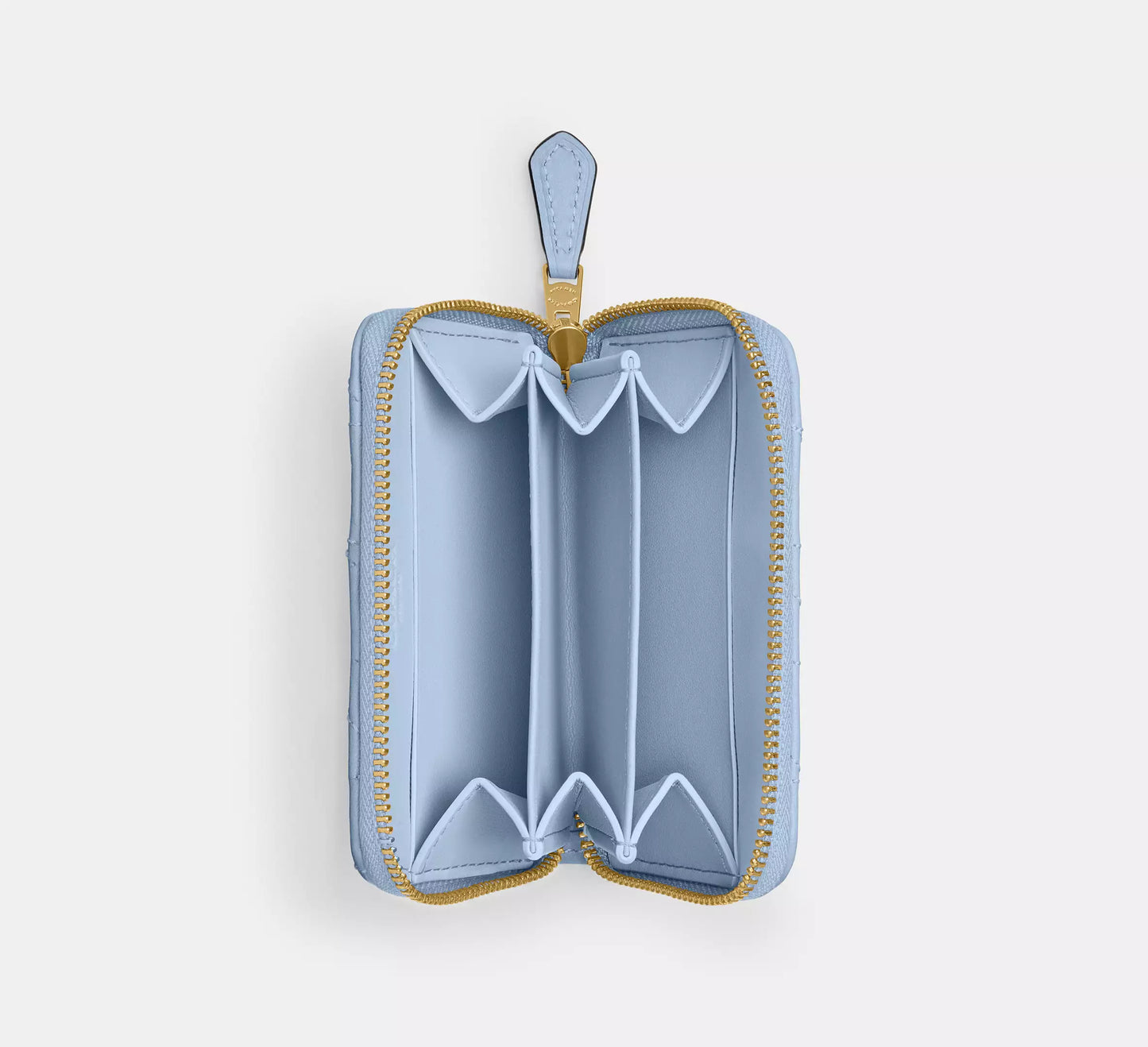 Small Zip Around Card Case With Pillow Quilting